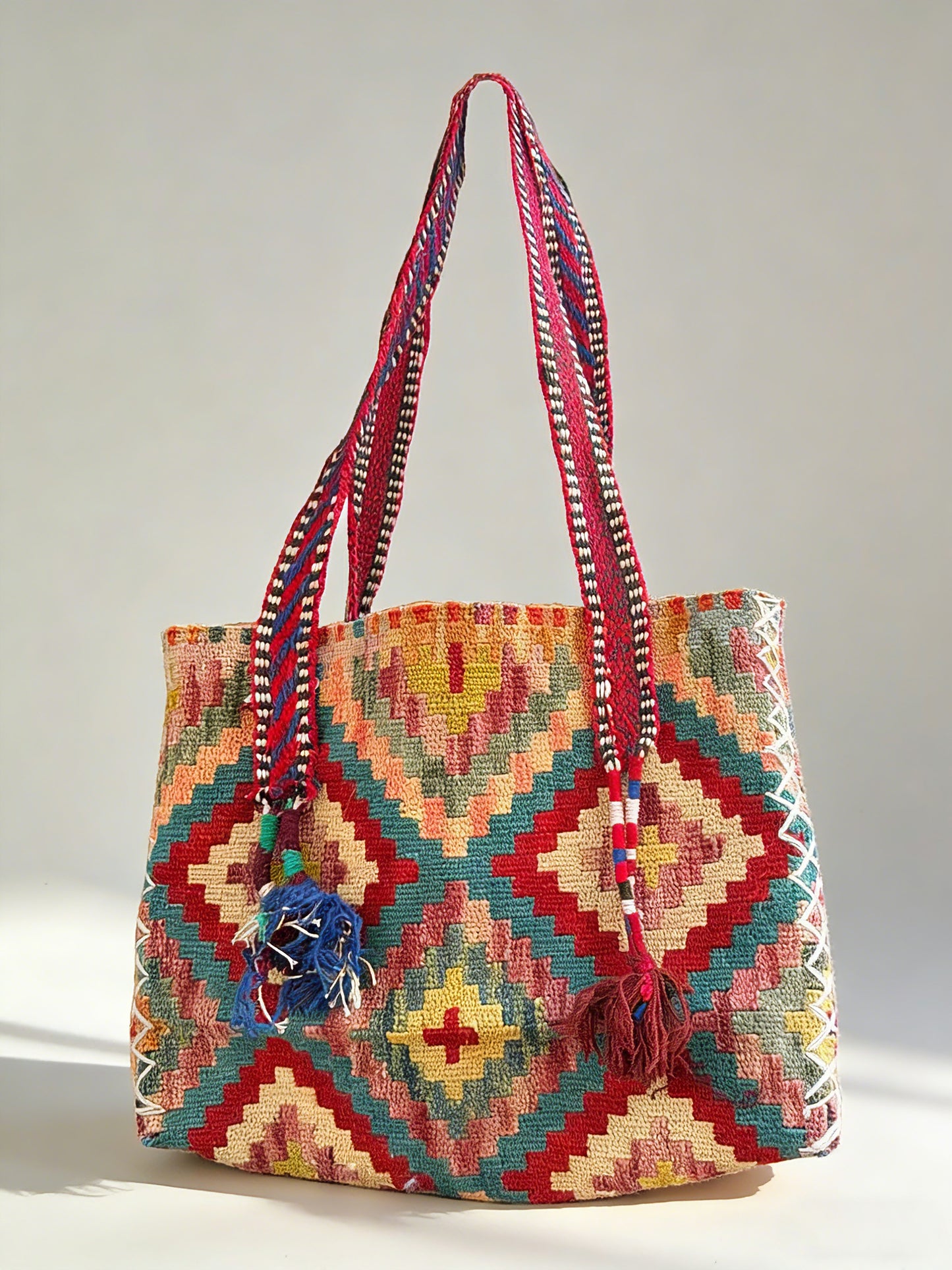 Handmade wool carpet bags