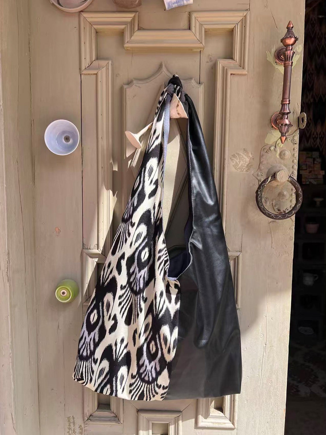 Black Adras Evening Bag - PU Blend, Statement Piece