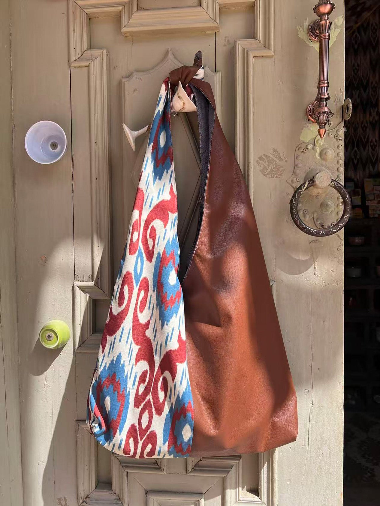 Red PU Blend Adras Tote Bag - Vibrant & Textured